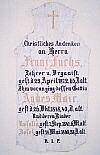 Grabstein des Gründers und 1. Kpm Franz Fuchs III (Orgler)
